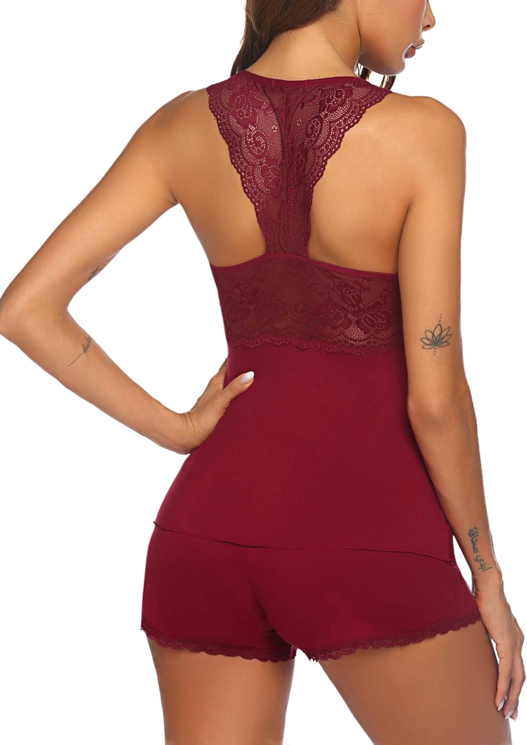Avidlove Womens Pajama Set Lace Sleepwear Sexy Lingerie Cami and Shorts Set Nightwear at  Women’s Clothing store