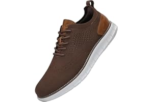 SVNKE Men's Casual Dress Oxfords Shoes Breathable Knit Leisure Fashion Sneakers Lightweight Comfortable Walking Shoes