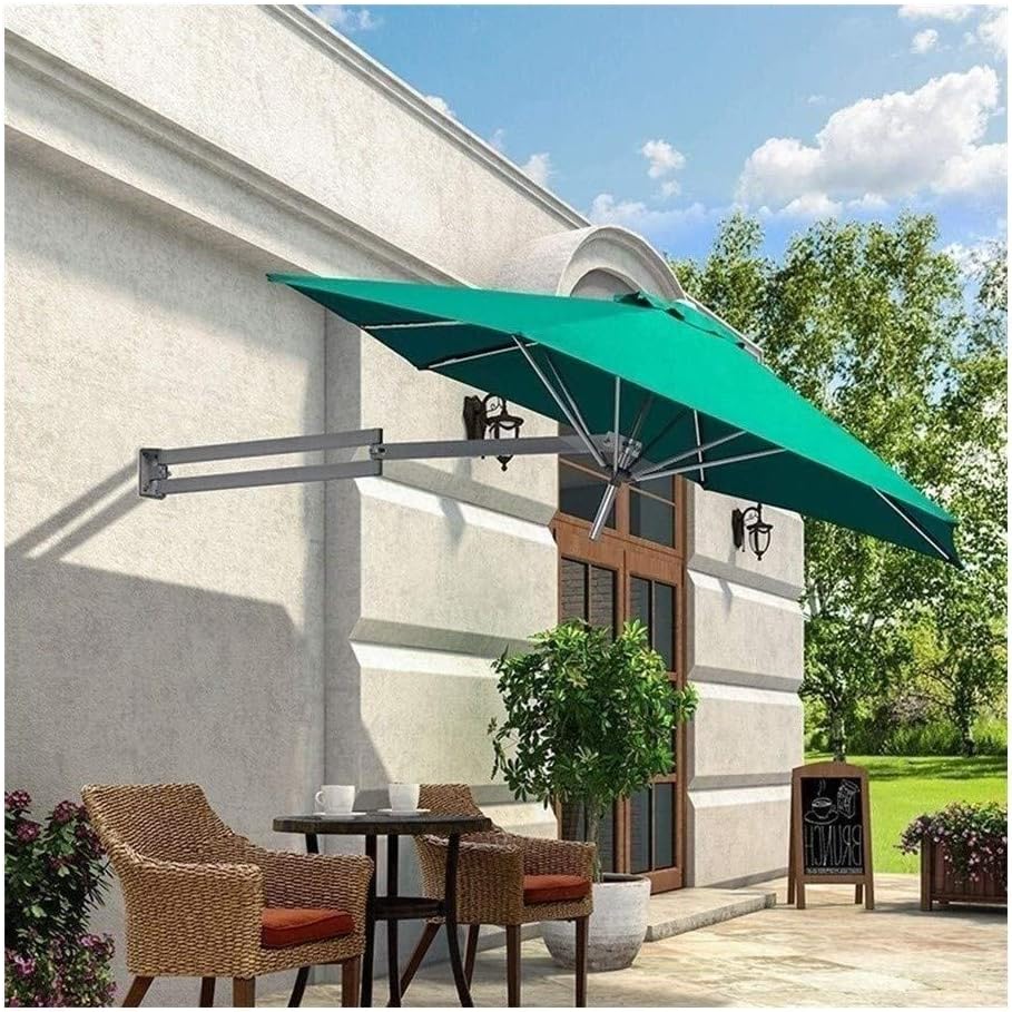 Lty Patio Garden Parasols Umbrella Awnings Portable Parasols Wall Mounted Aluminium Patio Umbrella Outdoor Garden Balcony Tilting Sunshade Umbrella Green Amazon Co Uk Garden Outdoors