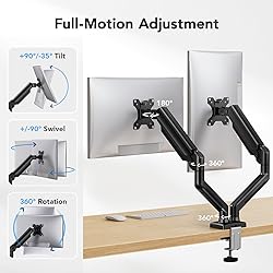 HUANUO Dual Monitor Mount for 2 Monitors up to 32