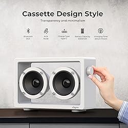 JAYINE Cassette Portable Bluetooth Speaker, 16W