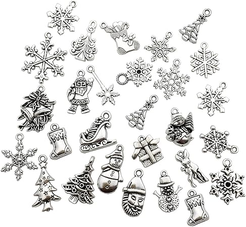 Download Amazon Com Youdiyla 75 Pcs Craft Supplies Mixed Christmas Snowflake Snowman Charms Pendants For Jewellery Making Accessory For Diy Necklace Bracelet Hm41 Home Kitchen PSD Mockup Templates