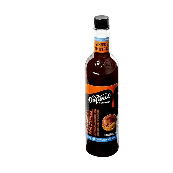 DAVINCI GOURMET SUGAR-FREE GINGERBREAD SYRUP, 25.4 FLUID OUNCES (PACK OF 1)