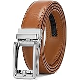 SENDEFN Men's Leather Dress Casual Belt 1 3/8" Automatic Adjustable Click Buckle Belts with Gift Box