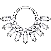 Jewseen 316L Surgical Steel Septum Rings 16g Daith Piercing Jewelry Septum Jewelry Helix Cartilage Hoop Earrings for Women