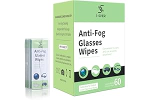 I-SPER Anti Fog Wipes for Glasses 70 Count Pre-Moistened Lens and Defogging Screen Cleaning Wipes for Glasses with a Carrying Box Quick Dry Individual Wrapped for Eyeglasses, Swim Goggles, Helmet Camera Lens