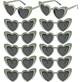 NACHLYNN 4/12/24 Pairs Heart Shaped Sunglasses Bachelorette Sunglasses Love Vintage Heart Glasses for Women Party Weddings