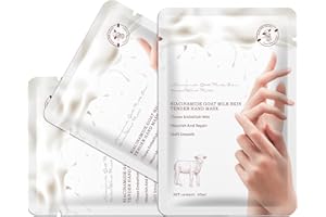 OUPEICHARM Mositurizing Hand Masks with Goat Milk,Hydrating Hand Glove for Dry Cracked Hands, Home Spa Hand Mask Gloves for Soft and Smooth Touch Skin (3Pack