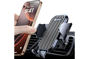 andobil Phone Holders for Your Car - Air Vent Phone Mount, Ultra-Stable Metal Clip with Anti-Shake & 360° Rotation, Universal Car Mount Fit iPhone 17/16/15/14/13/12 Pro Max/Android/Samsung Galaxy