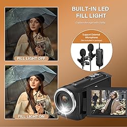 LOENTIR Video Camera Camcorder, QHD 2.7K Camcorder