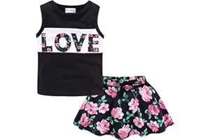 Mud Kingdom Girls Outfits Holiday Summer Lace Floral Collar Short Sets