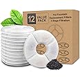 12Pcs Pet Fountain Replacement Filter, Activated Carbon Filters for Cat and Dog Water Fountain, Automatic Dispenser Filters f