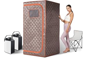 TATALIFE Portable Steam Sauna, Full Size Personal Home Sauna with 2 Steam Generator and Timing Control Remote, Foldable Chair, in-Home Use for Relaxation, Recovery, and Wellness