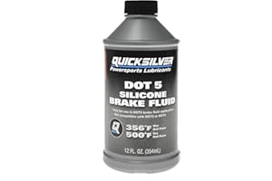 Quicksilver 8M0128419 DOT 5 Brake Fluid - 12 Ounce, Grey