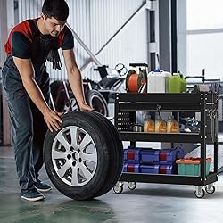 Granper 3 Tier Rolling Cart, Heavy Duty Utility
