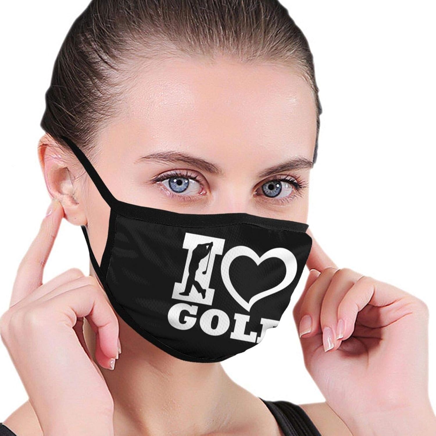 fenrris65 Unisex I Love Golf Face Mask Windproof Sports Mask Outdoor