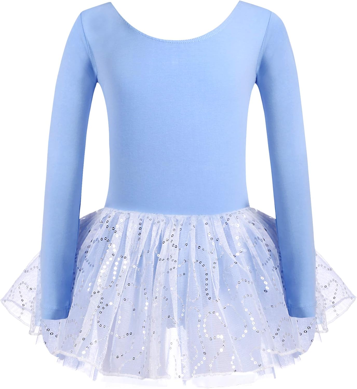Zaclotre Girls Ballet Long Sleeve Leotards with Tutu Skirt for Dance: Clothing