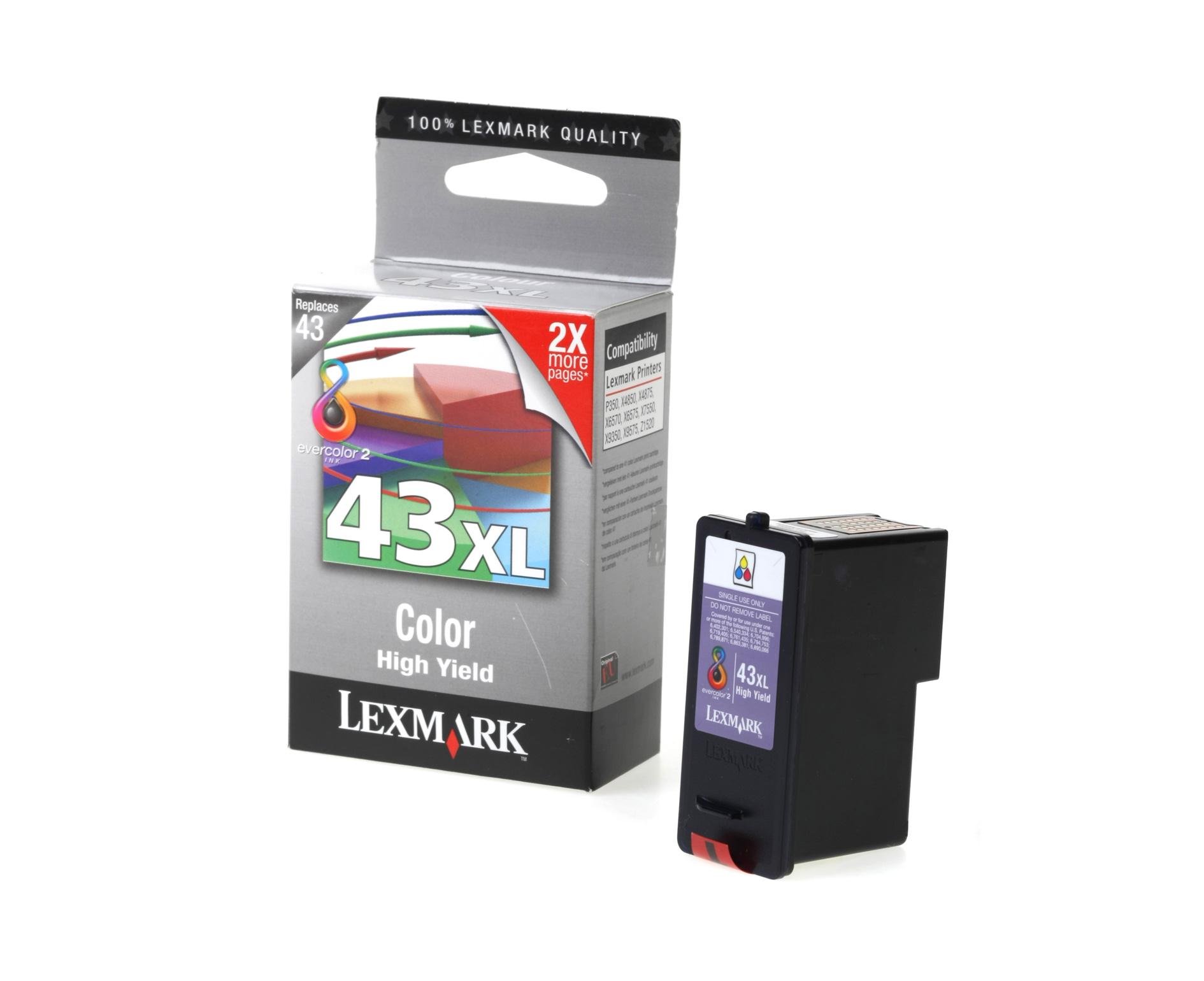 Lexmark No 43XL Ink Cartridge Colour High Yield