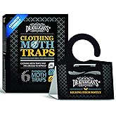 Dr. Killigan's Premium Clothing Moth Traps with Pheromones (Black, 6 Traps) | Clothes Moth Traps with Pheromones, Alternative to Moth Balls, Targets the Webbing Clothes Moth &amp; Casemaking Clothes Moth