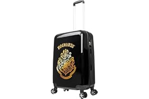 Harry Potter Suitcase for Kids Teens Hogwarts Hard Shell Luggage Rolling Suitcase 4 Wheels Travel Essentials Vacations Trips (M/L26”xW16.5”, 60L, Black)