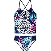 Century Star Girls Tankini Charlotte Flounce Swimsuit Two Piece Swimwear Bathing Suit Set for Summer Beach