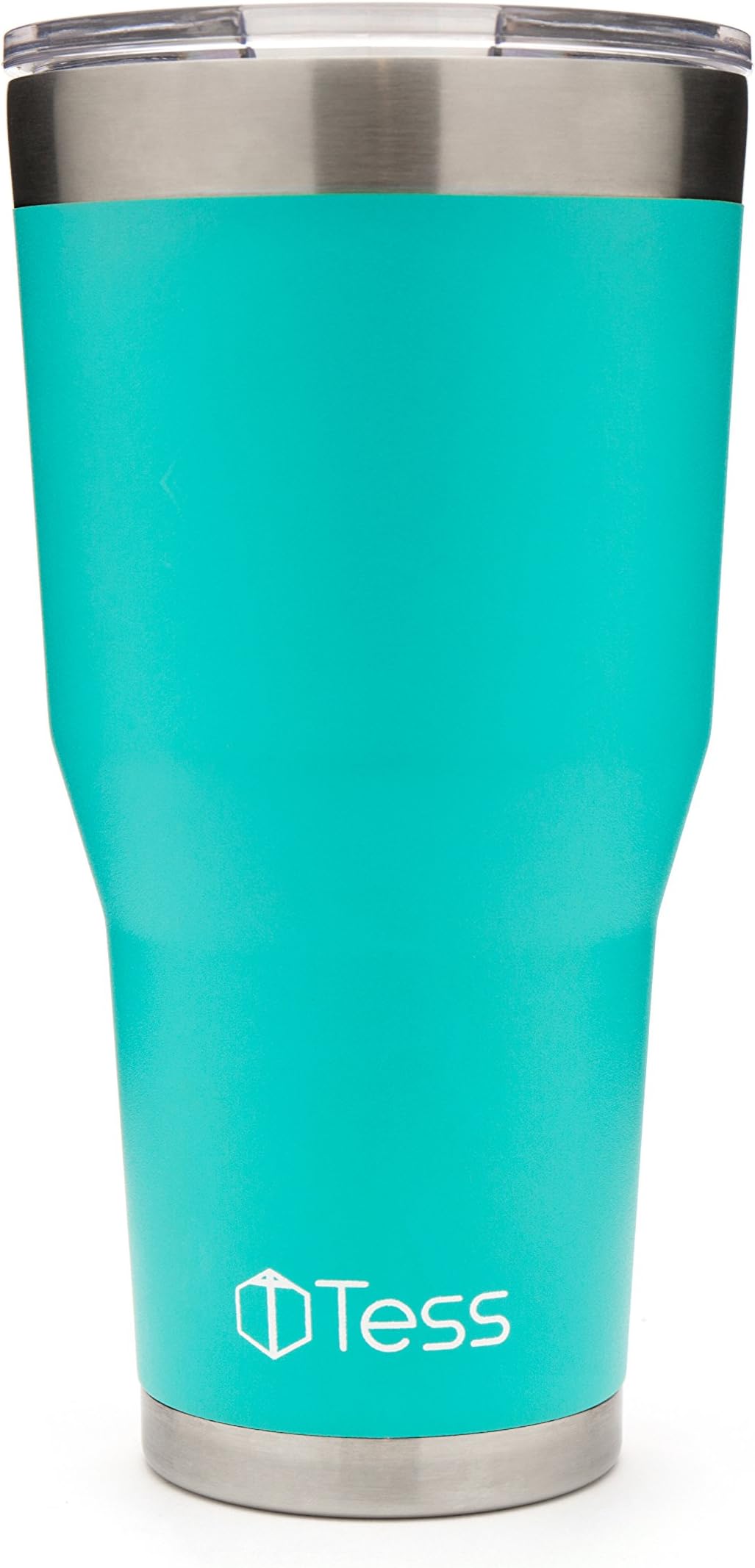 Stainless Steel Tumbler 30 oz, Powder Coated Tumbler, Stainless Steel Coffee Mug with Lid, Double Wall Coffee Mug, Teal Turquoise Aqua Blue