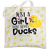 YRDBGHZDF Themed Lover Gifts Canvas Tote Bags for Women, Just a Girl Who Loves... Reusable Grocery Shopping Bags