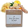 Sea Moss and Turmeric Soap Dr. Sebi, Face and Body Eczema Soap, Natural Skin Brightening Soap (2 Pack)