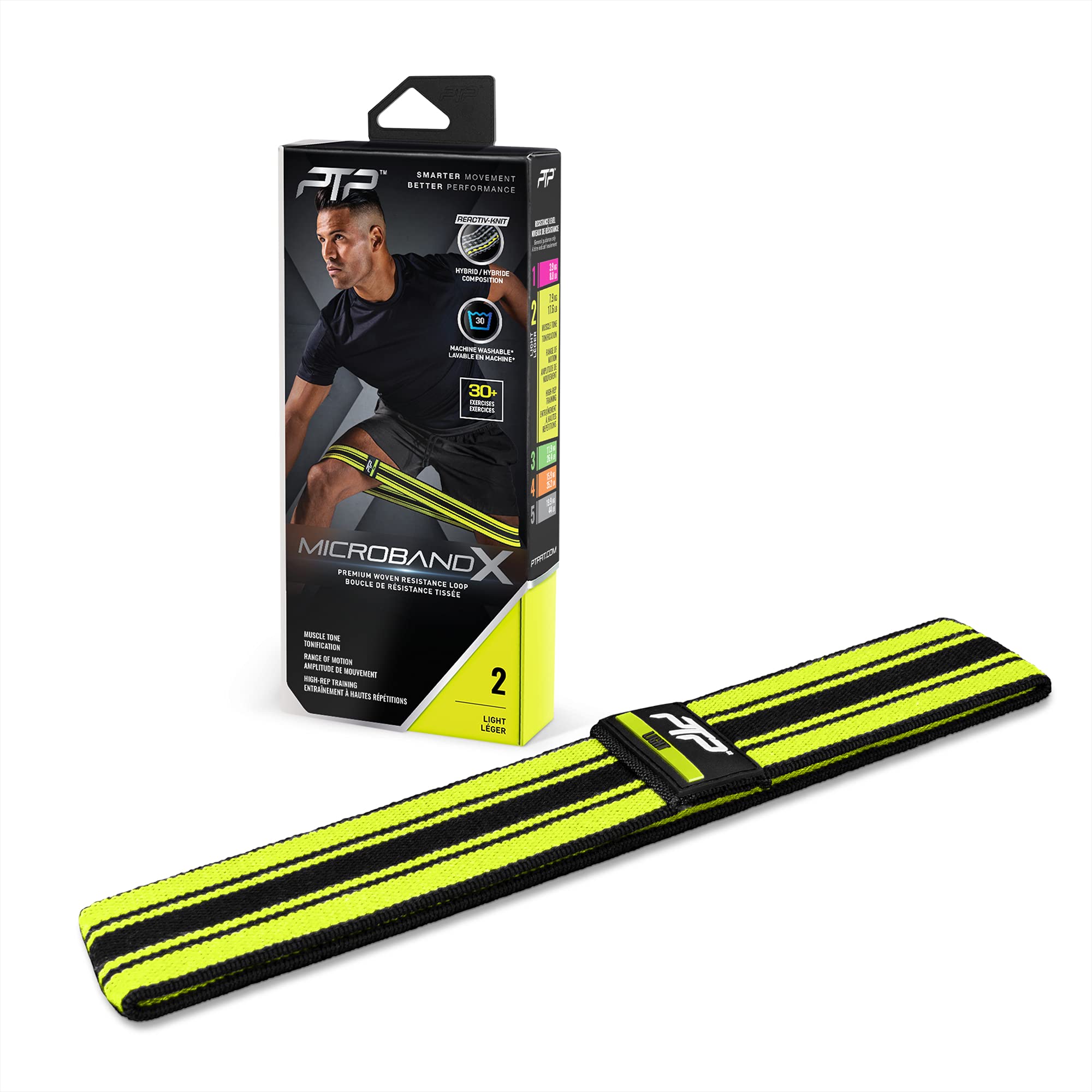 PTP Microband X Woven Resistance Loop Lime Light 920011