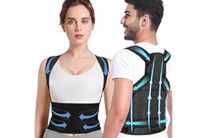 Aristudvio Posture Corrector for Women,Adjustable Full Back Brace and Shoulder Straightener,for Back Pain Relief,Hunchback Correction,Scoliosis,Thoracic Spine,Posture Trainer (Black, Medium)