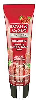 Bryan & Candy New York Strawberry Hand and Body Lotion with Shea and Aloe Vera for Smooth, Hydrated Skin (125ml)