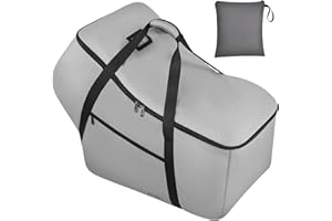SCTEL Car Seat Travel Bag Fit All Nuna Pipa Car Seat and Base, Doona Infant Car Seat Stroller, Padded Car Seat Bags for Air Travel, Airplane Carrier Bag with Side Pocket, Protective Feet, Storage Bag