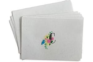 Sugartown Greetings Floral Monogram Note Cards - 24 Stationery Note Cards with Envelopes (Letter C)