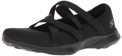skechers black you serene slip trainers