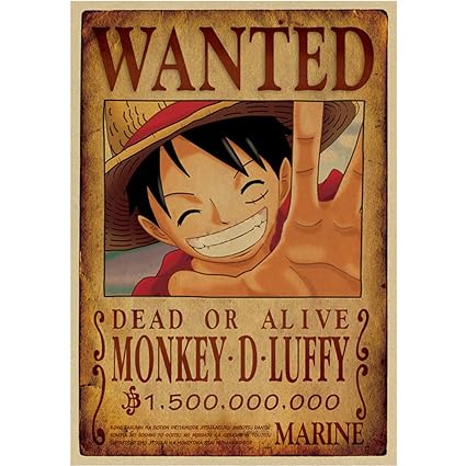 Luar Biasa Monkey D Luffy Wanted Poster 15 Billion - Koleksi Poster