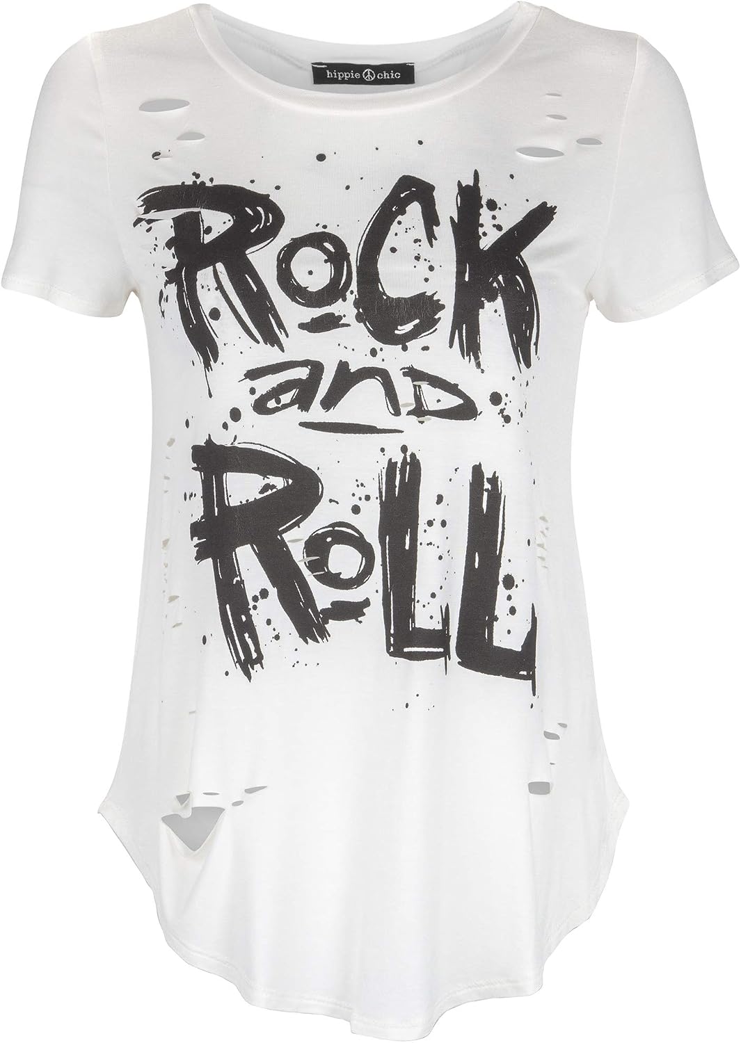 Women Womens Off-White Distressed Rock 