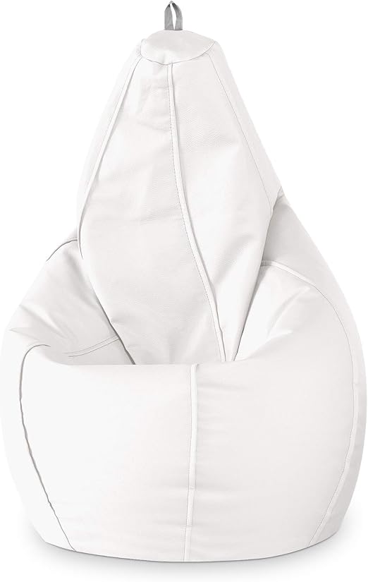 HAPPERS Puff de Pera XL (130x80x80) Polipiel Blanco: Amazon.es ...