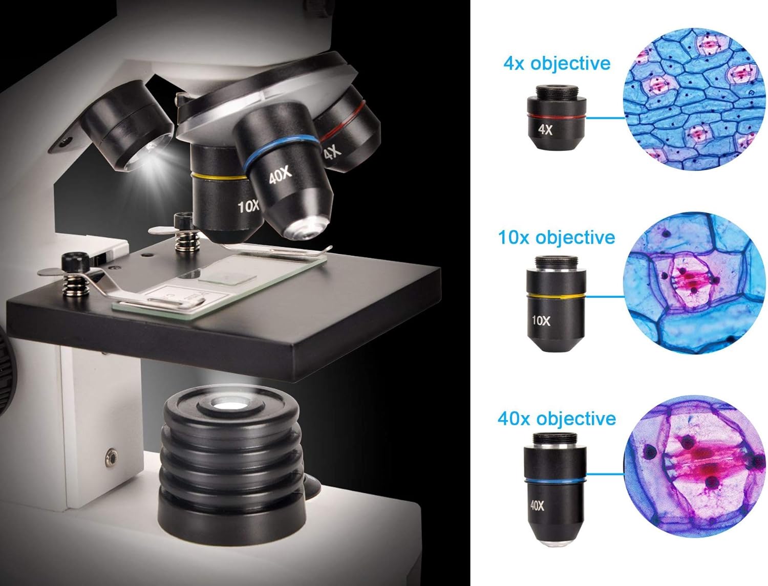 Gosky Student Biological Compound Microscope 40x 640x Optical Glass