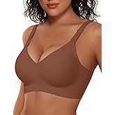Vertvie Womens Wireless Bras No Underwire Push Up Bra Seamless Supportive Full Coverage Everyday Bras Regular and Plus Size