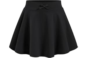 BOOPH Girls Skirts Kids Casual Mini Skorts Toddler Athletic Uniform Skirts with Pockets