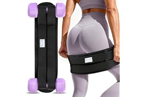 Hip Thrust Belt - Adjustable Fitness Belt for Dumbbells, Kettlebells, Weight Plates - Support Up to 100 lbs - Upgrade Slip-Re