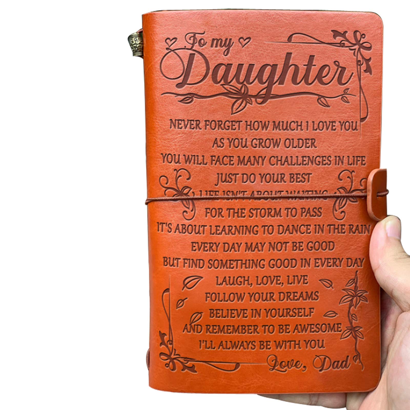MCCKLE Birthday Graduation Gifts for Daughter Journal, Travel Leather Diary Journal Vintage Leather Journal Notebook Travel Sketchbook I am So Proud of You Notebook to My Daughter Journal from Dad