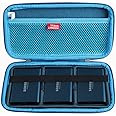 Hermitshell Hard Travel Case for Samsung T7 / T7 Portable SSD 1TB 2TB 500GB USB 3.2 External Solid State Drive (Case for 3 Hard Drives, Dark Blue)