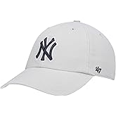 '47 New York Yankees Adjustable Cap Clean Up MLB, New York Yankees Gray Navy, One Size