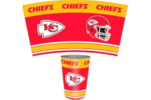 FANMATS 34680 NFL - Kansas City Chiefs Wastebasket | Red | 15"x10.5"x10.5" | Primary Logo, Helmet, & Wordmark