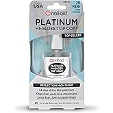 Nail-Aid Platinum Hi-Gloss Top Coat, Long Wear, Scratch Resistant Nail Color, Clear, 0.55 Fl Oz, 1 Pack