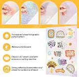TECKWRAP Holographic Sticker Paper 28 Sheets Rainbow Gem Star Dot A4 210x297 view 3