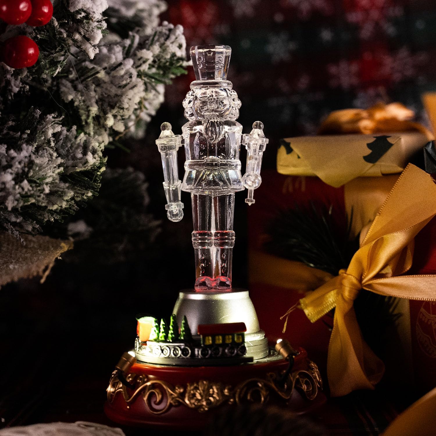 Nutcrackers - Dynastor Nutcracker Christmas Decor for Friends Family, Festive Collectible Nutcracker for Indoor Winter Table Desktop Fireplace Decorations(Conductor)