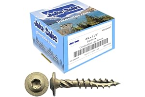 Jake Sales #14 x 1-1/2" Construction Lag Screw Exterior Coated Torx/Star Drive Heavy Duty Structural Lag Screw Far Superior to Common Lag Screws (100 Screw Count) Modified Truss Washer Head