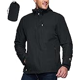 Outdoor Ventures Men's Packable Rain Jacket Waterproof Lightweight Raincoat with Hood Windproof Cycling Jackets